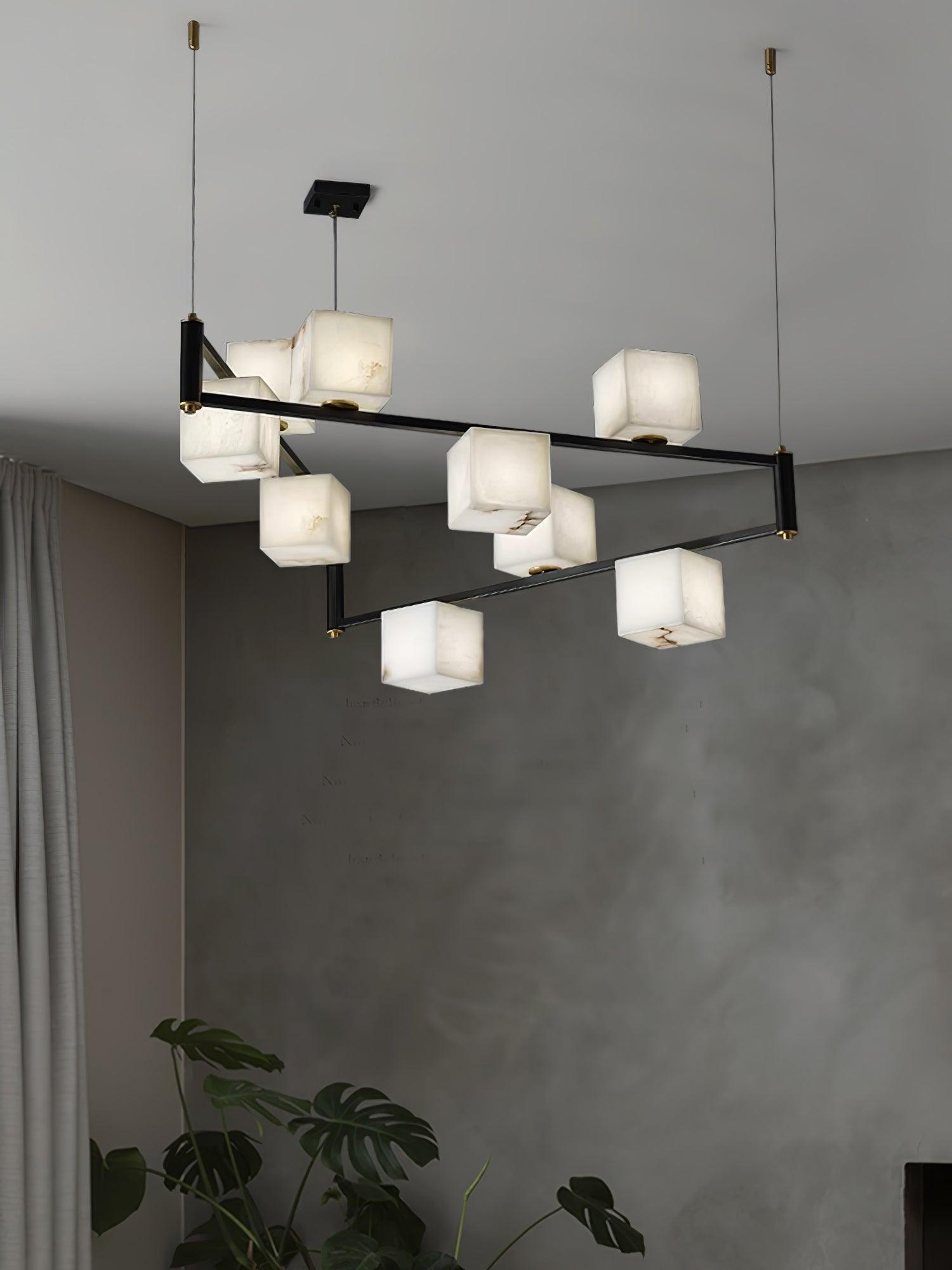 Alabaster Square Box Chandelier - Richardrider
