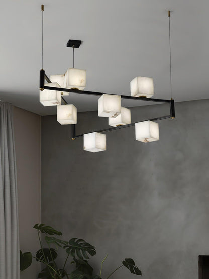 Alabaster Square Box Chandelier - Richardrider