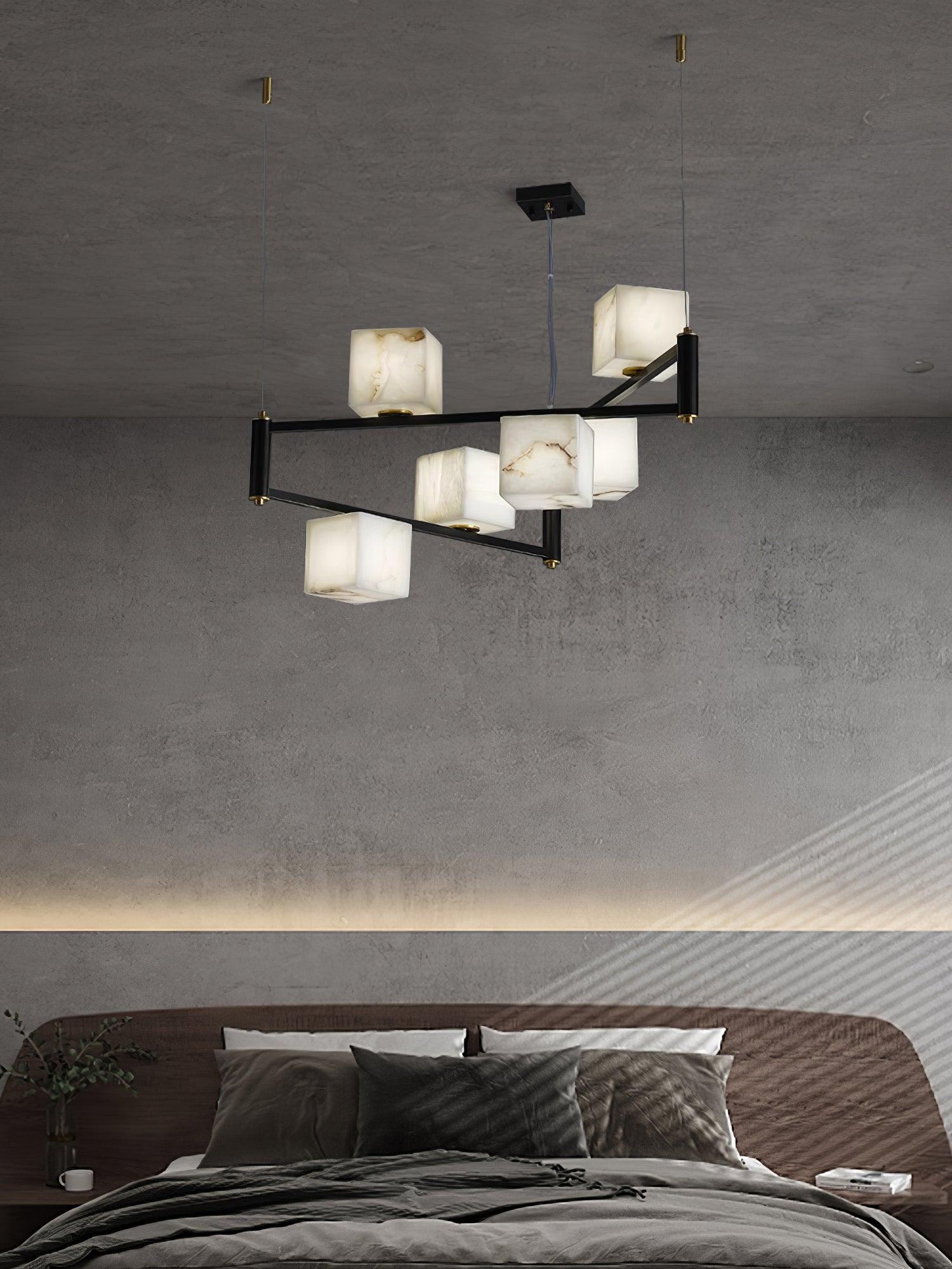 Alabaster Square Box Chandelier - Richardrider