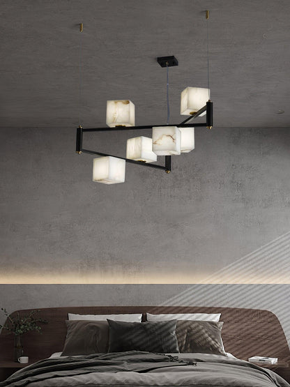 Alabaster Square Box Chandelier - Richardrider