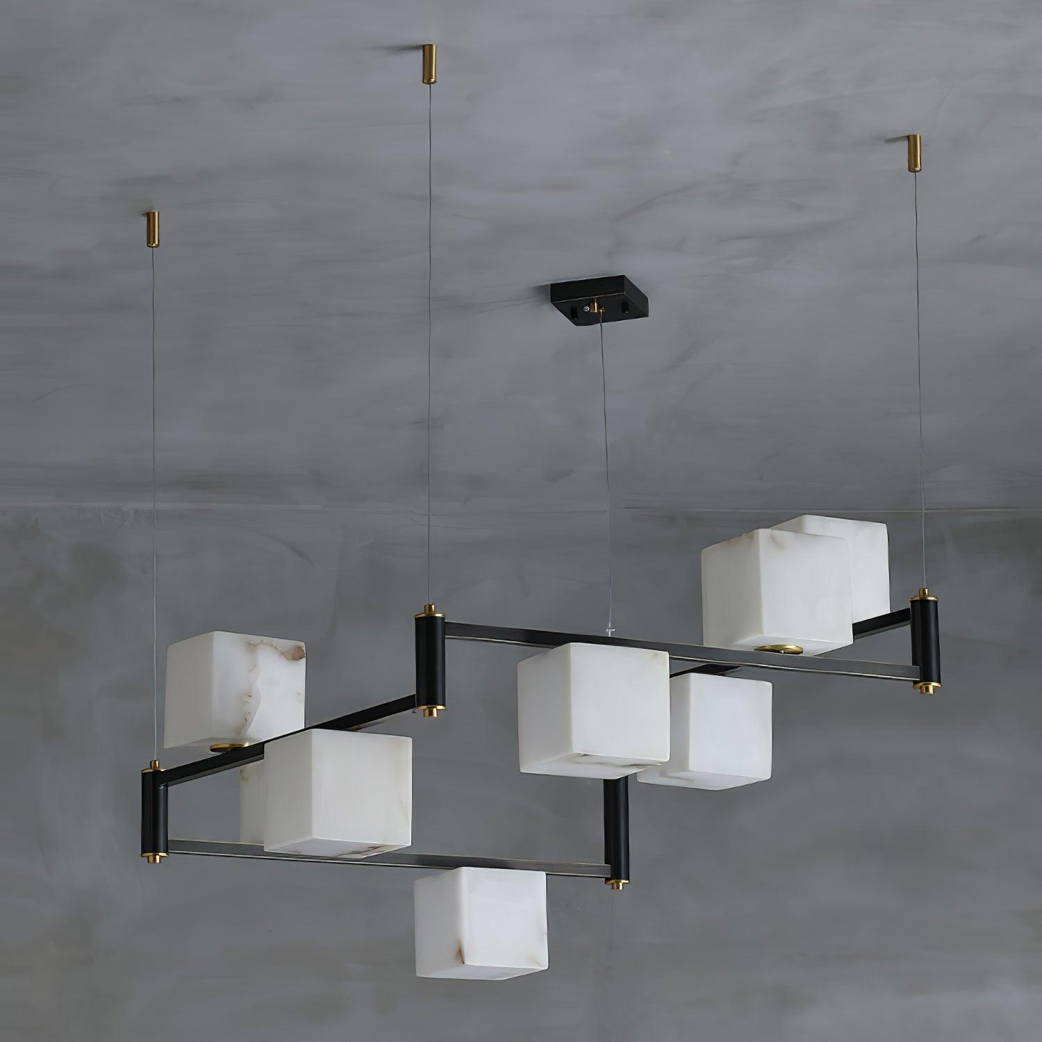Alabaster Square Box Chandelier - Richardrider