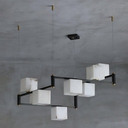 Alabaster Square Box Chandelier - Richardrider