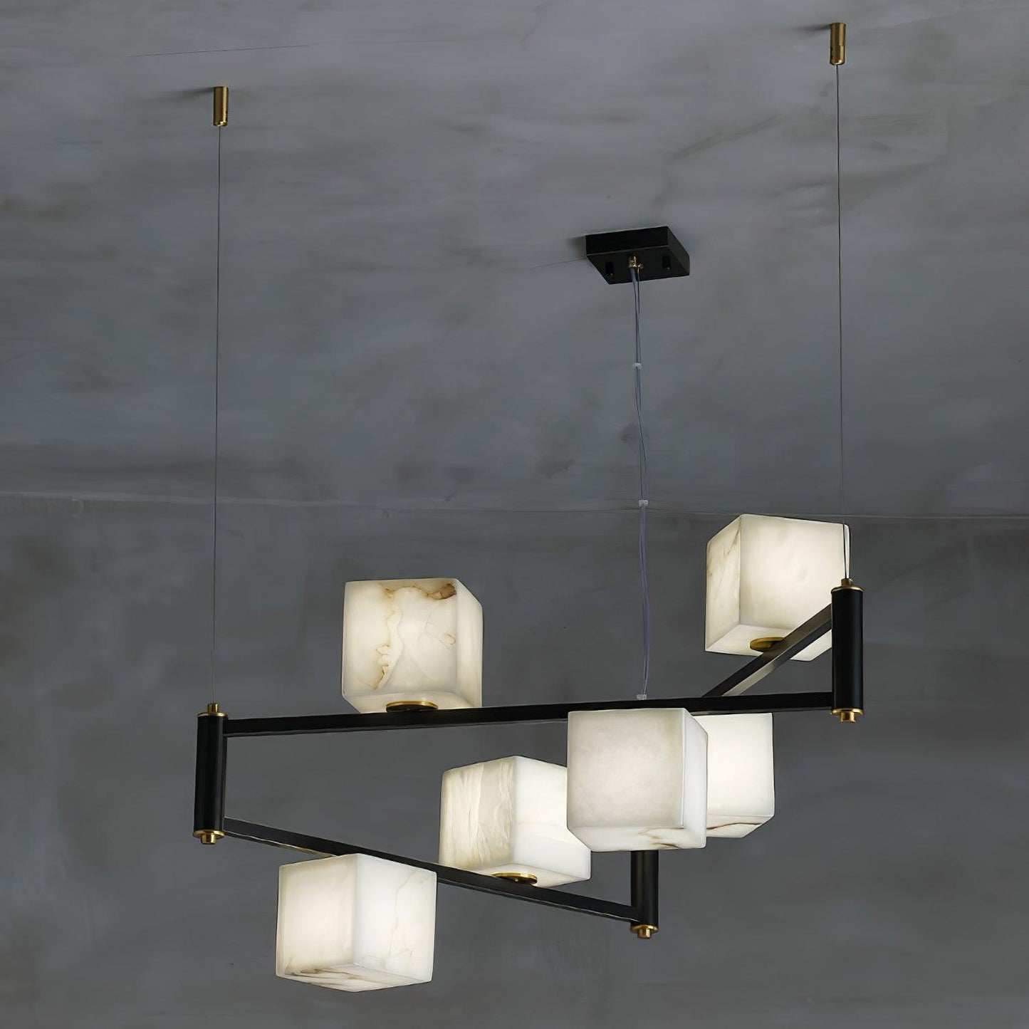 Alabaster Square Box Chandelier - Richardrider