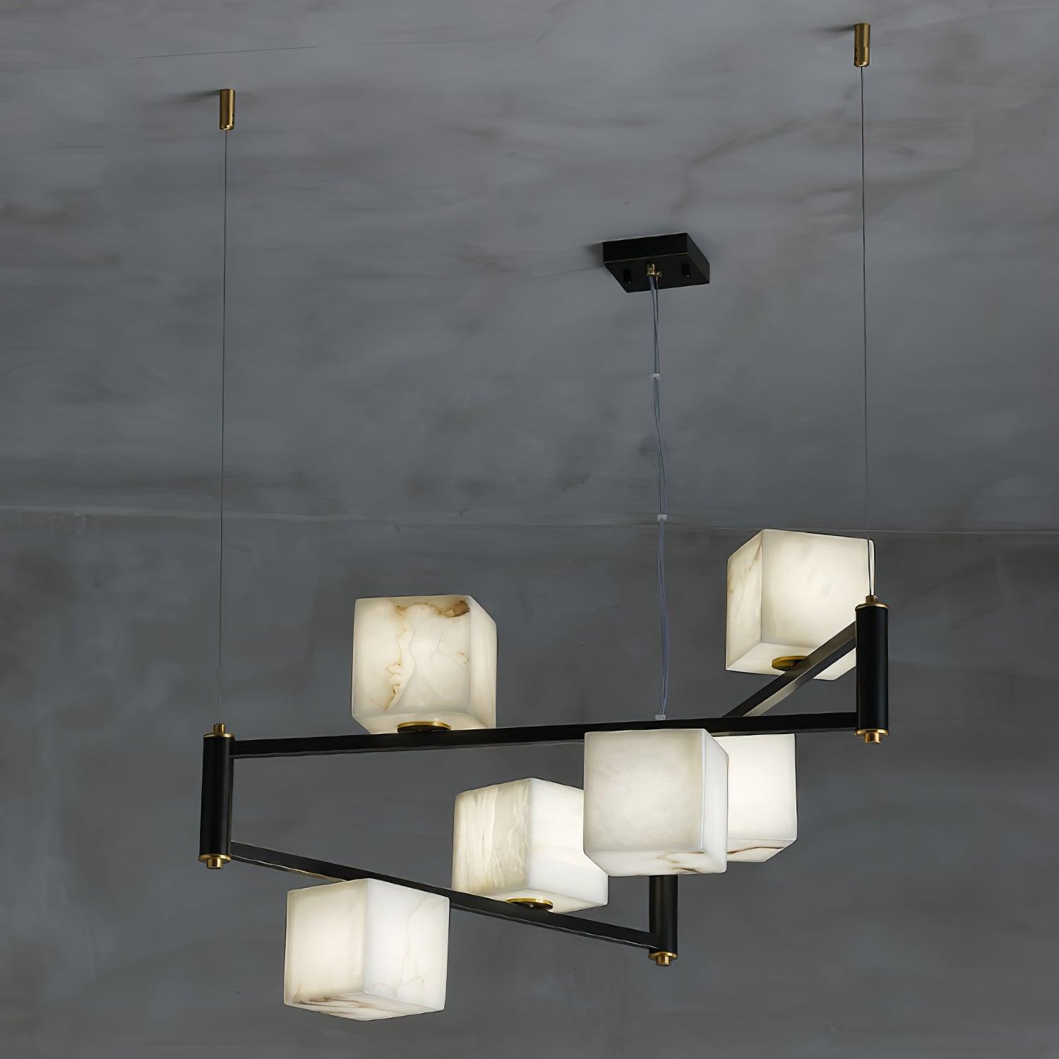 Alabaster Square Box Chandelier - Richardrider