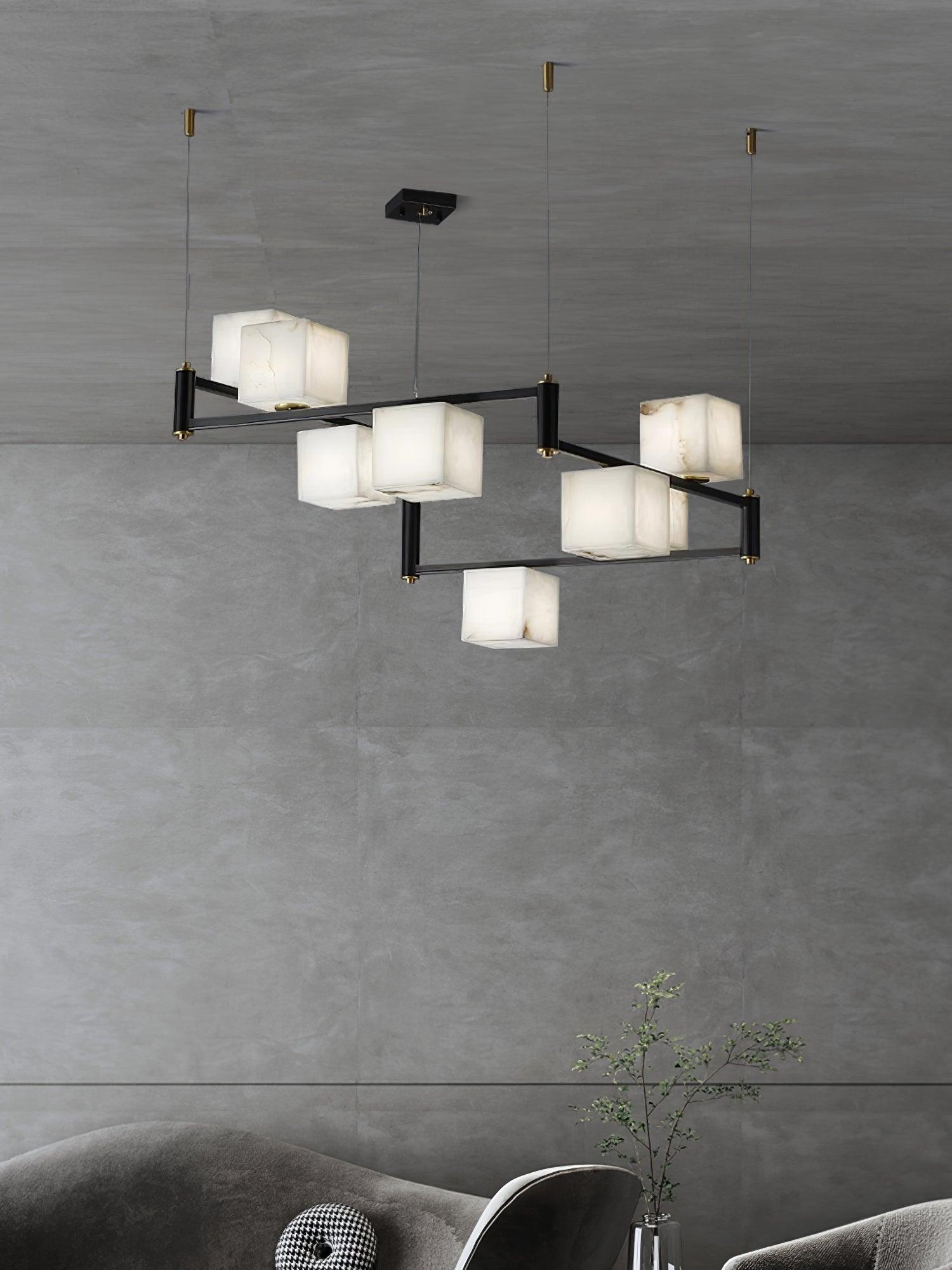 Alabaster Square Box Chandelier - Richardrider