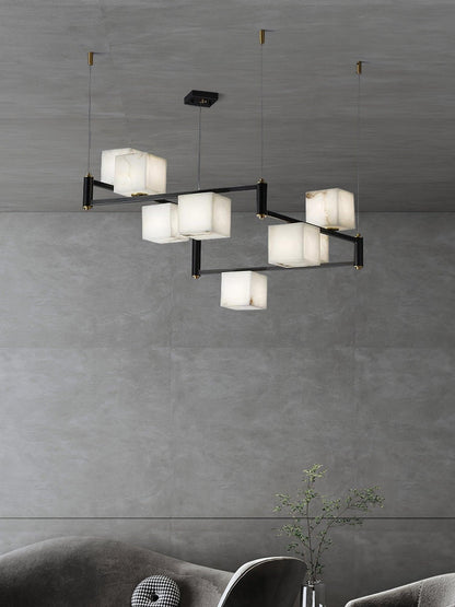 Alabaster Square Box Chandelier - Richardrider