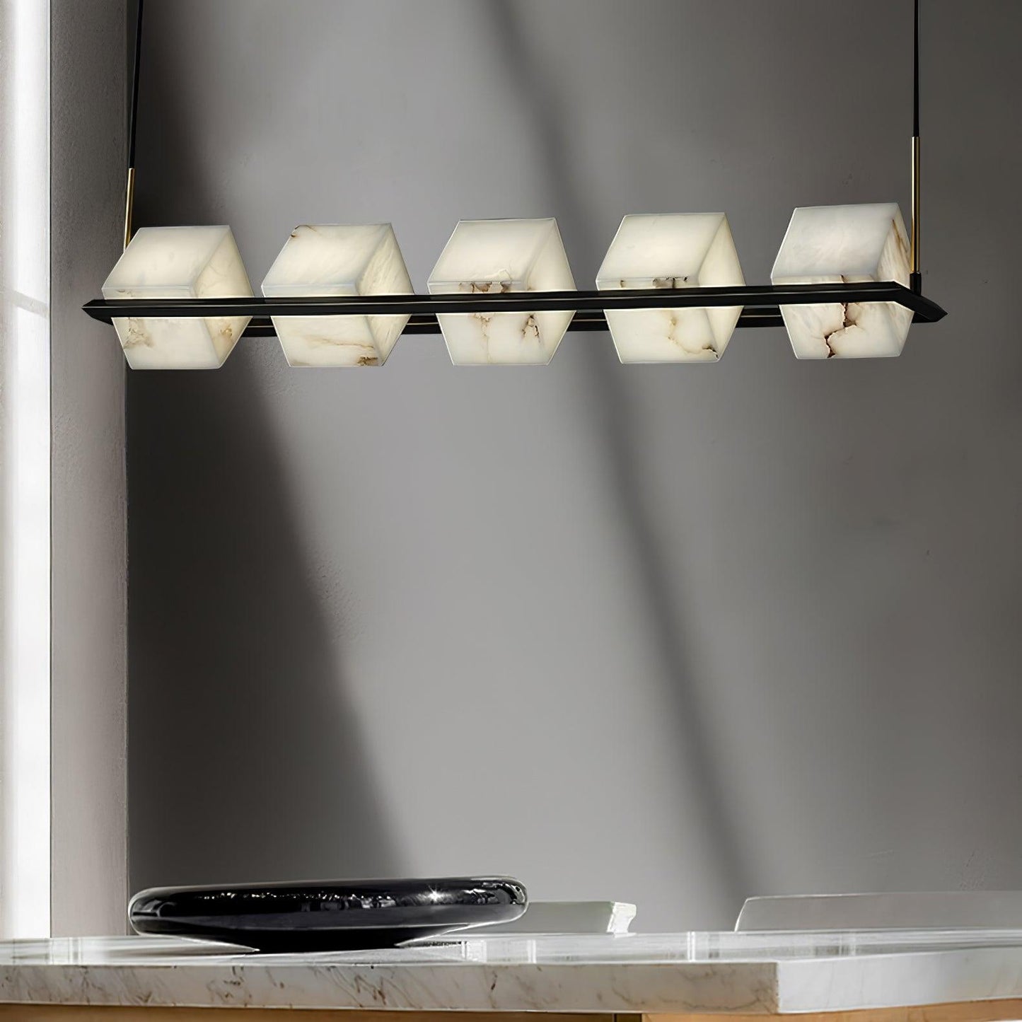 Alabaster Square Box Chandelier - Richardrider