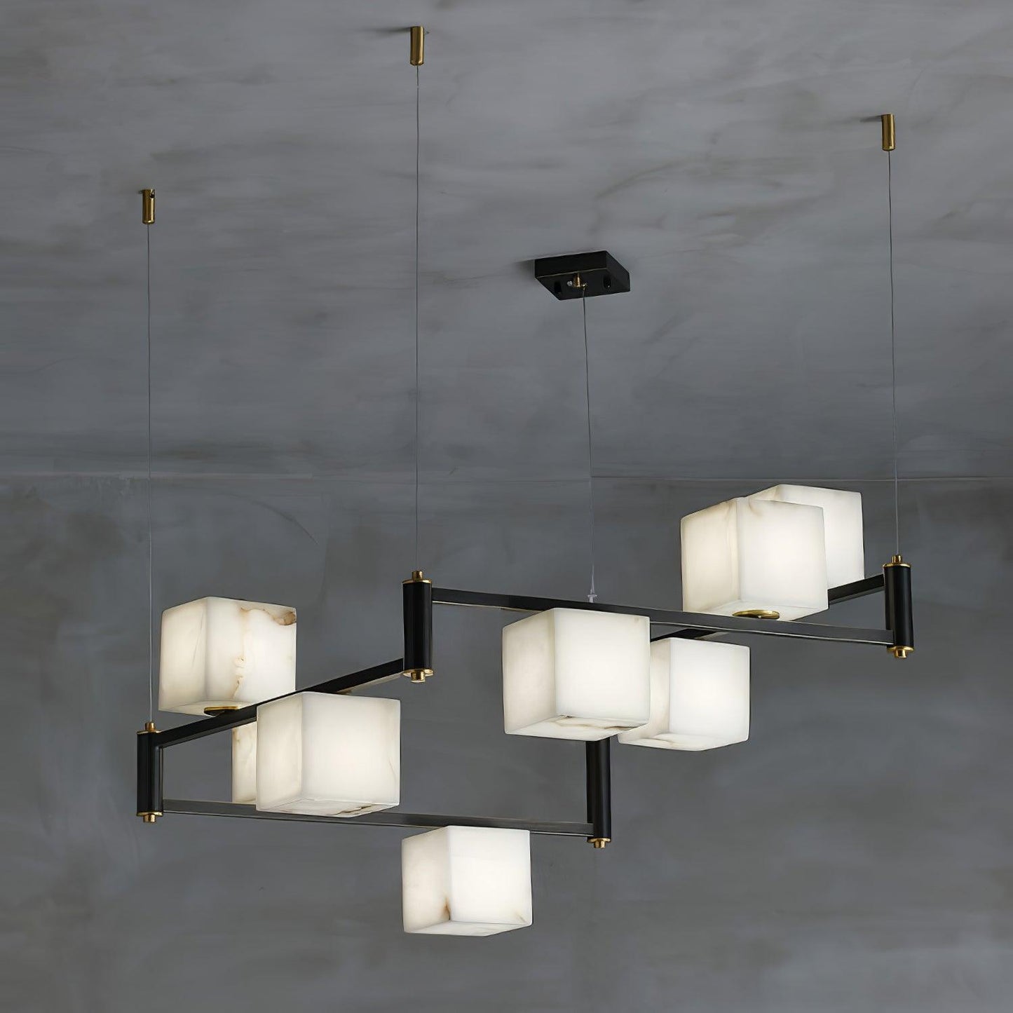 Alabaster Square Box Chandelier - Richardrider