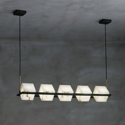 Alabaster Square Box Chandelier - Richardrider