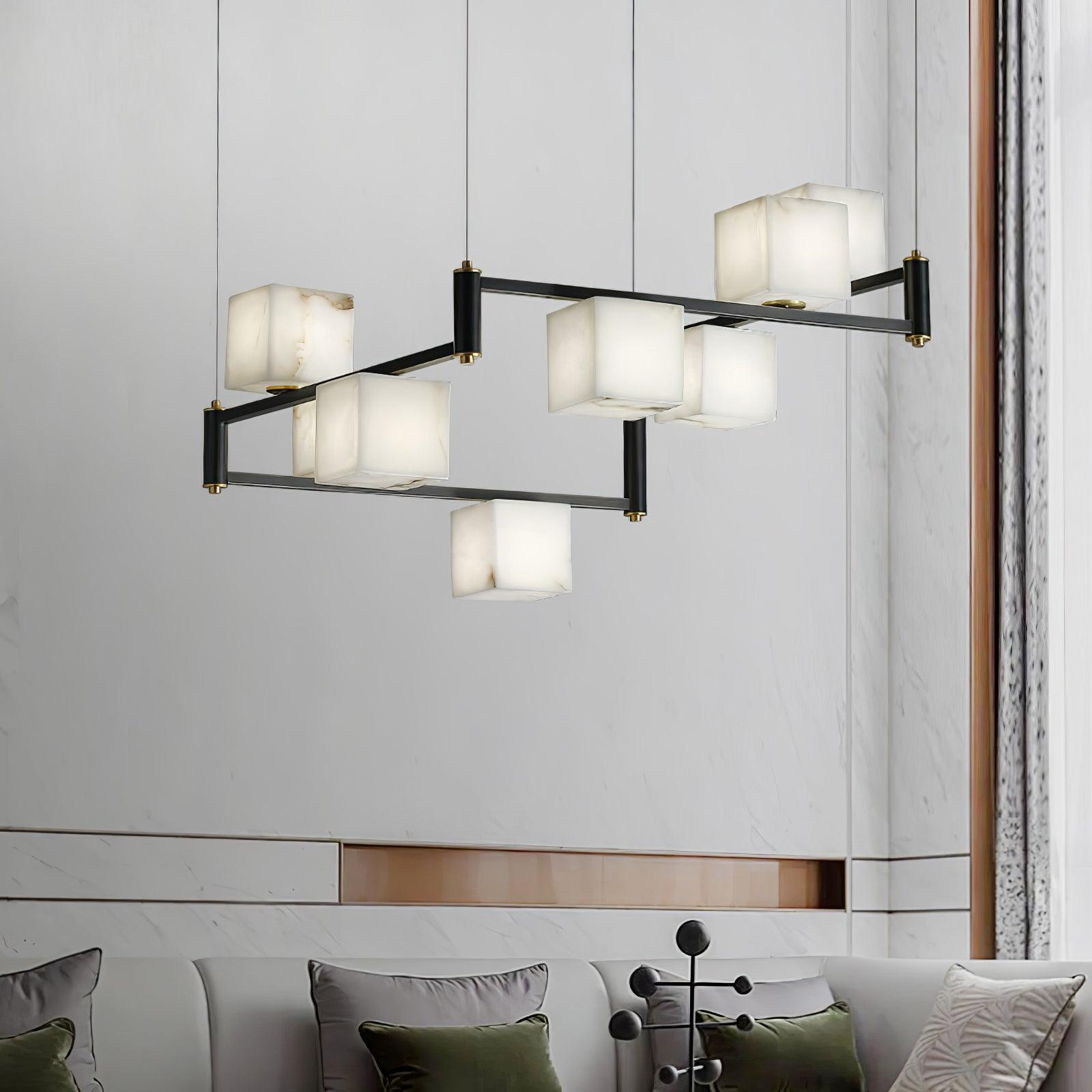 Alabaster Square Box Chandelier - Richardrider