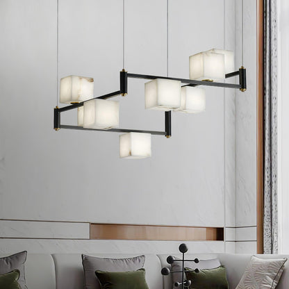 Alabaster Square Box Chandelier - Richardrider
