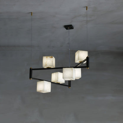 Alabaster Square Box Chandelier - Richardrider