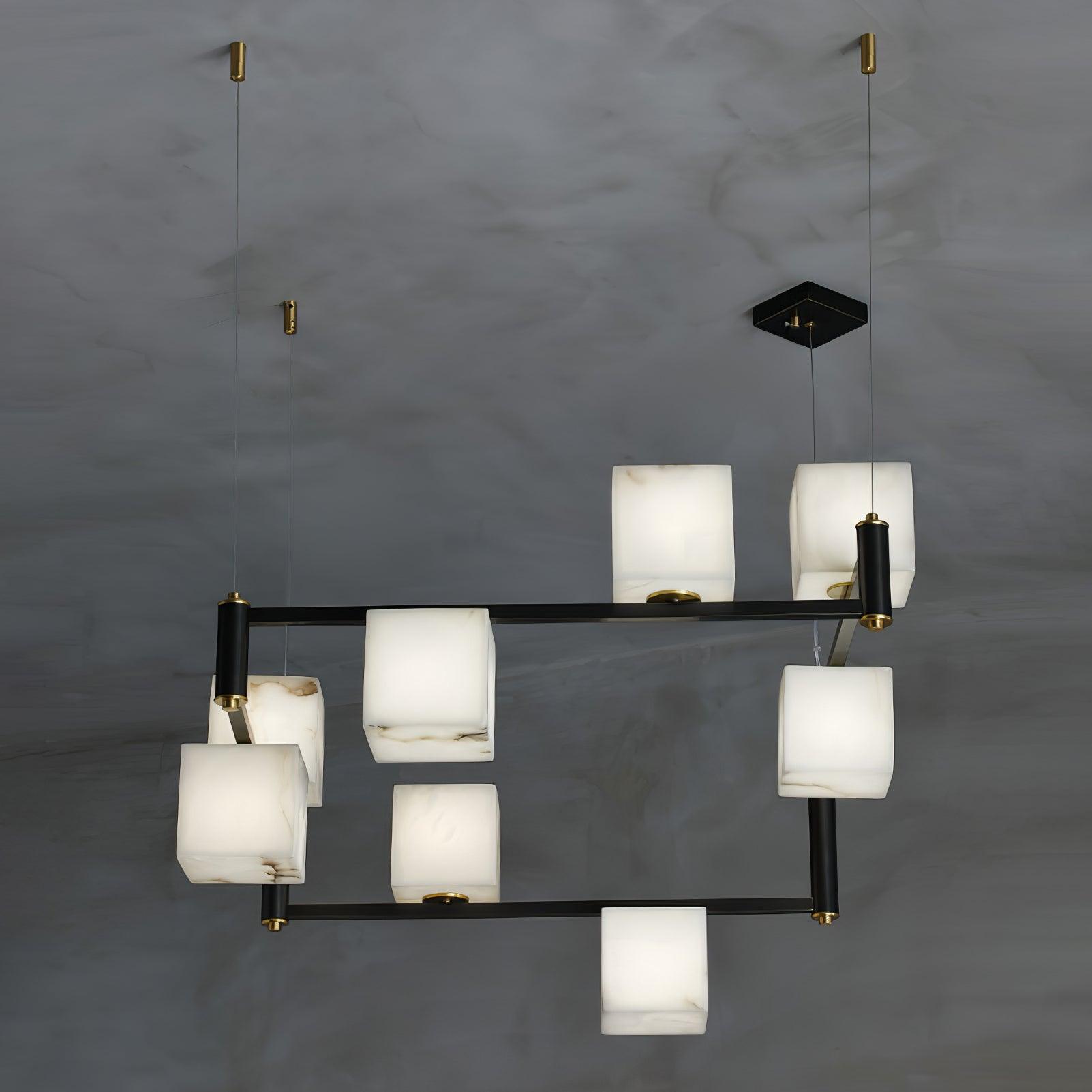 Alabaster Square Box Chandelier - Richardrider