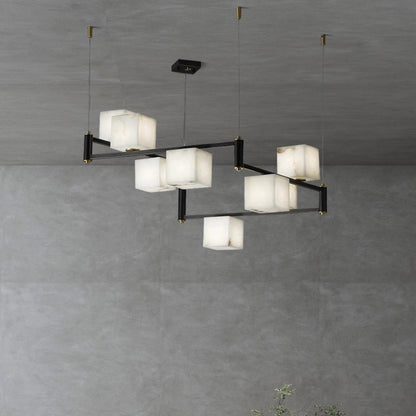 Alabaster Square Box Chandelier - Richardrider