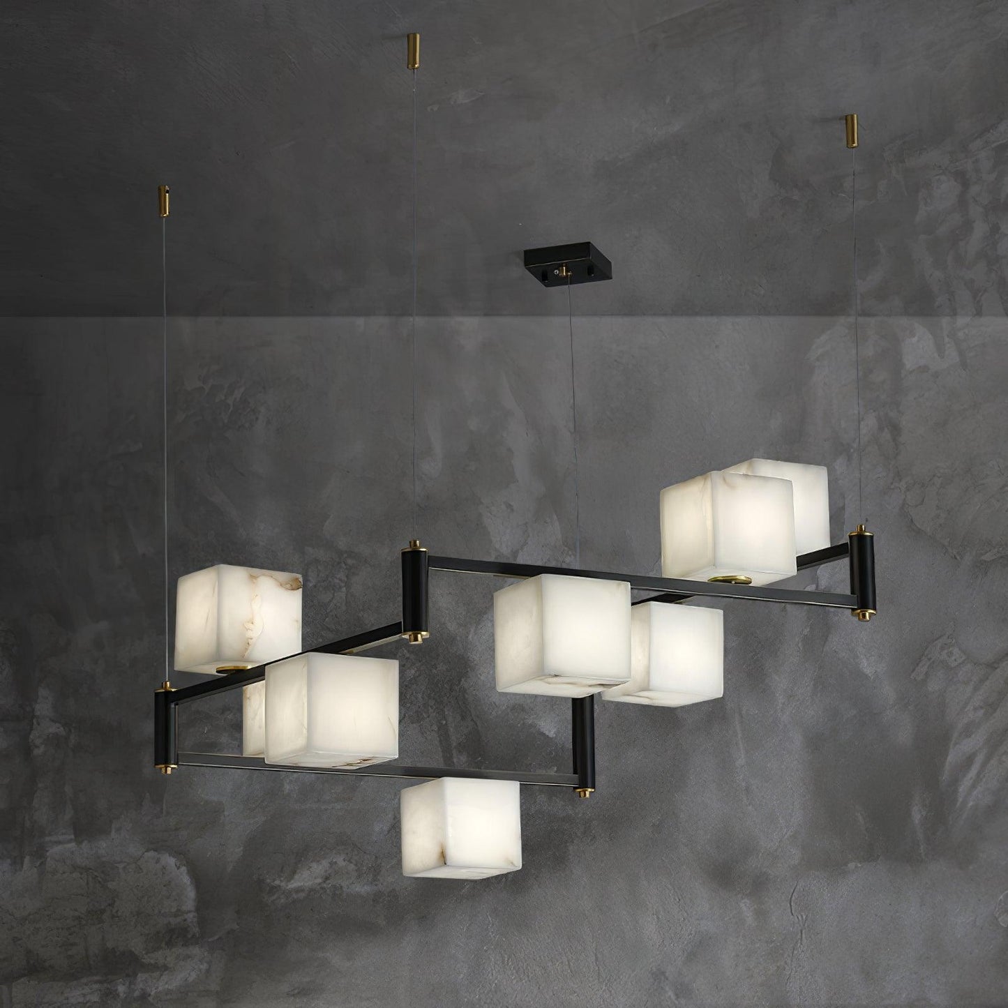 Alabaster Square Box Chandelier - Richardrider