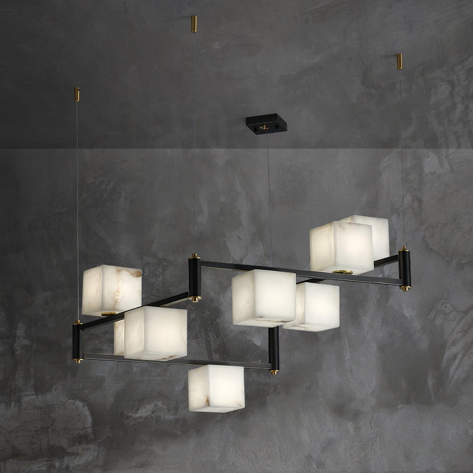 Alabaster Square Box Chandelier - Richardrider