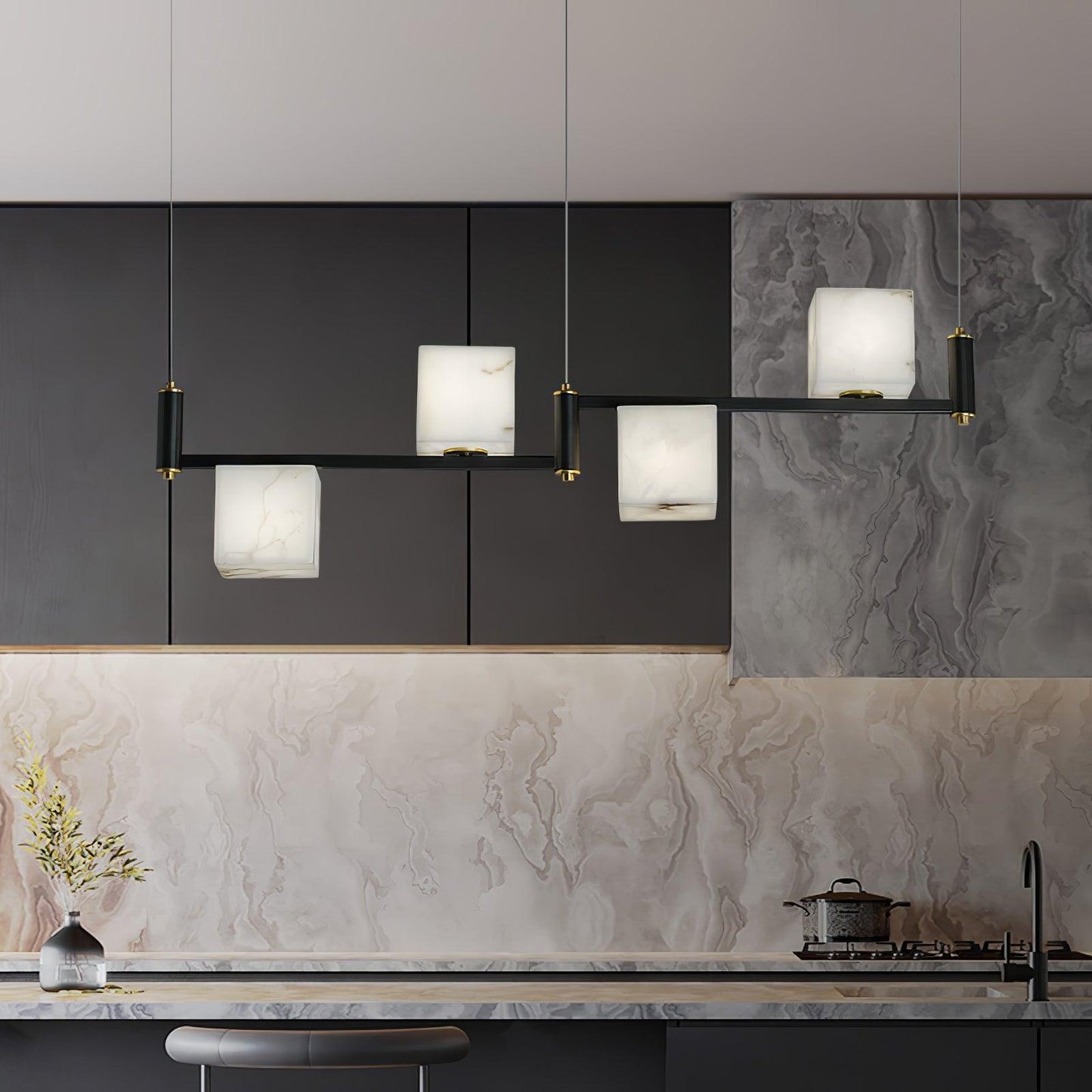 Alabaster Square Box Chandelier - Richardrider