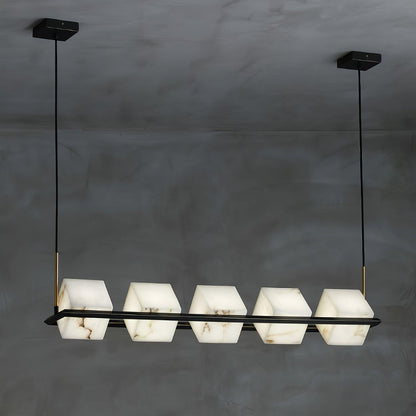 Alabaster Square Box Chandelier - Richardrider