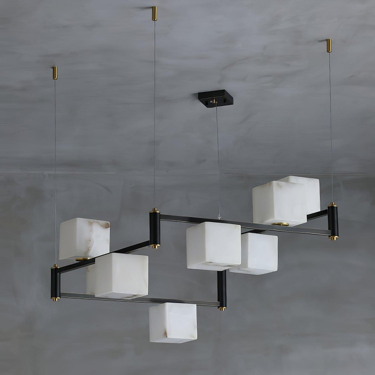 Alabaster Square Box Chandelier - Richardrider