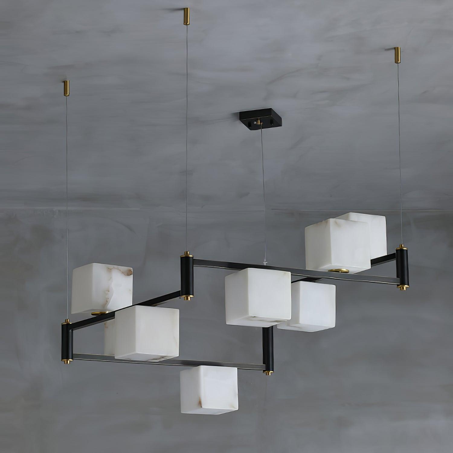 Alabaster Square Box Chandelier - Richardrider