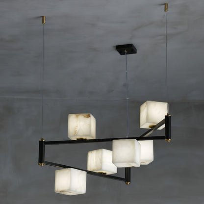 Alabaster Square Box Chandelier - Richardrider
