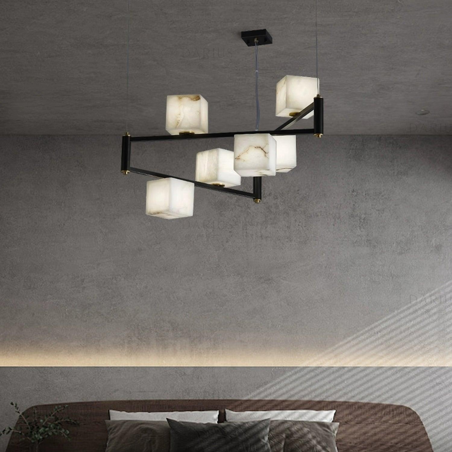 Alabaster Square Box Chandelier - Richardrider