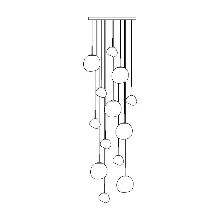 Multi Lava Round Chandelier - Richardrider