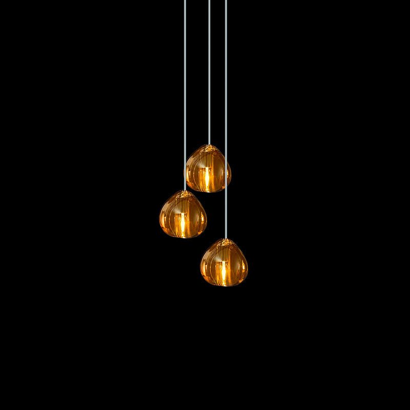 Cherry Crystal Spiral Chandelier
