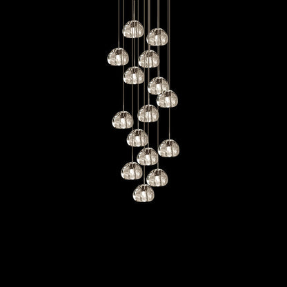 Cherry Crystal Spiral Chandelier