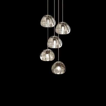 Cherry Crystal Spiral Chandelier