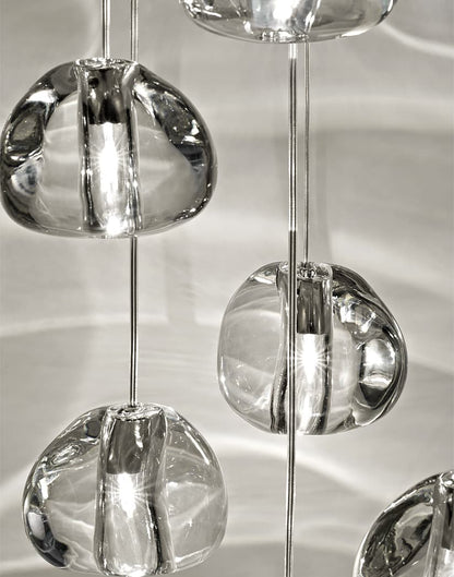 Cherry Crystal Spiral Chandelier
