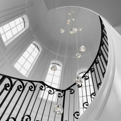 Cherry Crystal Spiral Chandelier