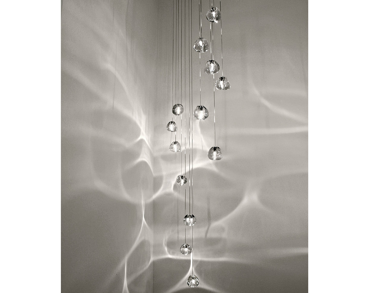 Cherry Crystal Spiral Chandelier