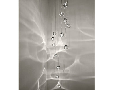 Cherry Crystal Spiral Chandelier