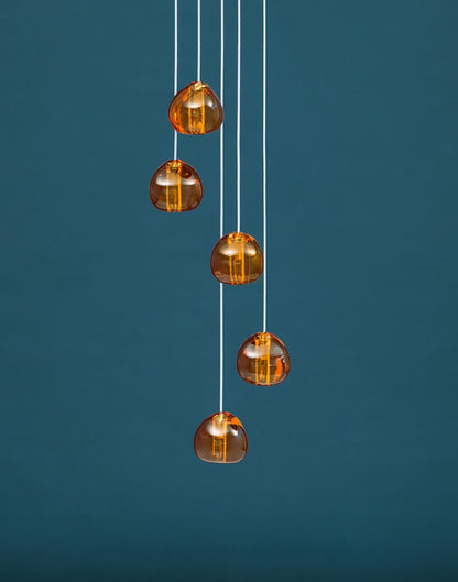 Cherry Crystal Spiral Chandelier