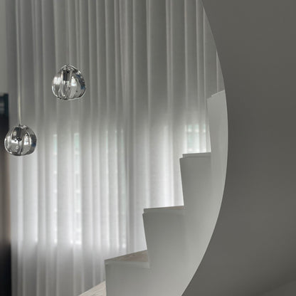 Cherry Crystal Spiral Chandelier