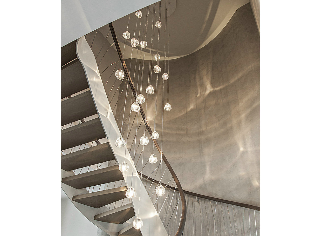 Cherry Crystal Spiral Chandelier