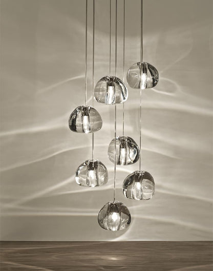 Cherry Crystal Spiral Chandelier