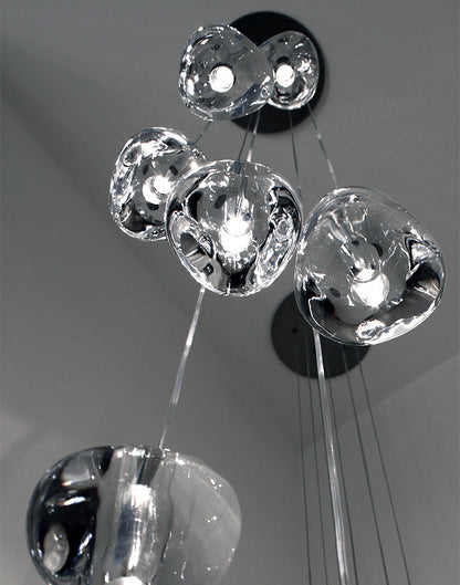 Cherry Crystal Spiral Chandelier