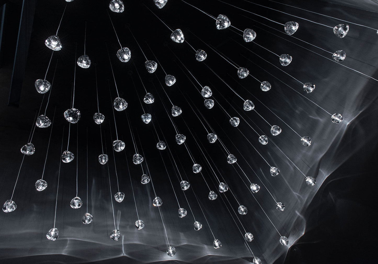 Cherry Crystal Spiral Chandelier