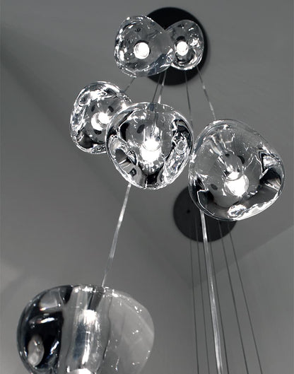 Cherry Crystal Spiral Chandelier