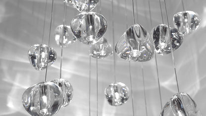 Cherry Crystal Spiral Chandelier