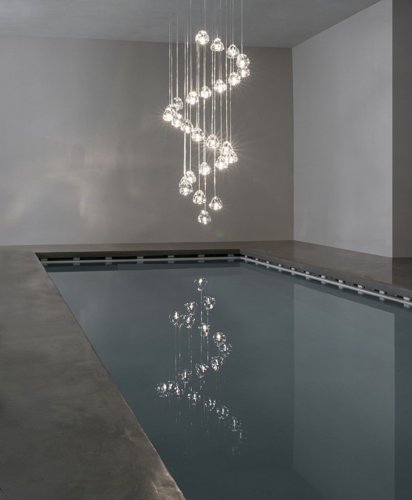 Cherry Crystal Spiral Chandelier