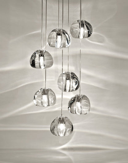 Cherry Crystal Spiral Chandelier
