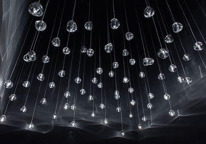Cherry Crystal Spiral Chandelier