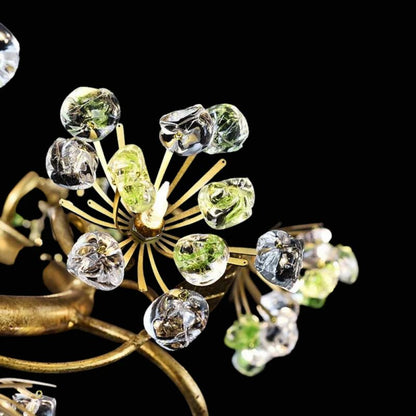 Modes Brass Ring Stone Flower Chandelier - Richardrider