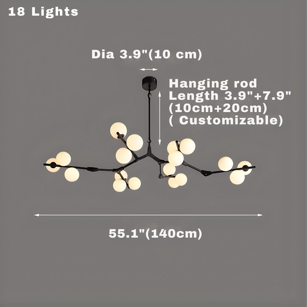 Lio Globe Tree Branch Chandelier