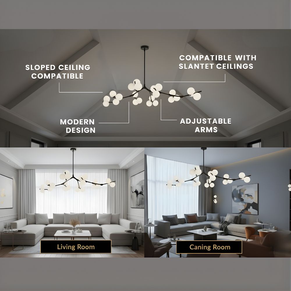 Lio Globe Tree Branch Chandelier