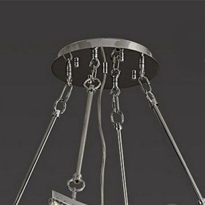Extra Large Foyer Vertical Layers K9 Crystal Chandelier Chrome Ceiling Lighting Fixture For Staircase Entryway Decor - Richardrider