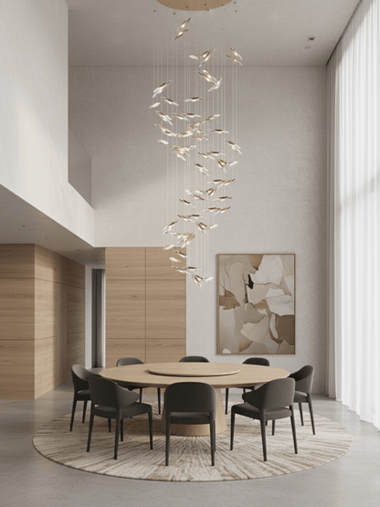 Moonlight Whispers Crystal Spiral Chandelier